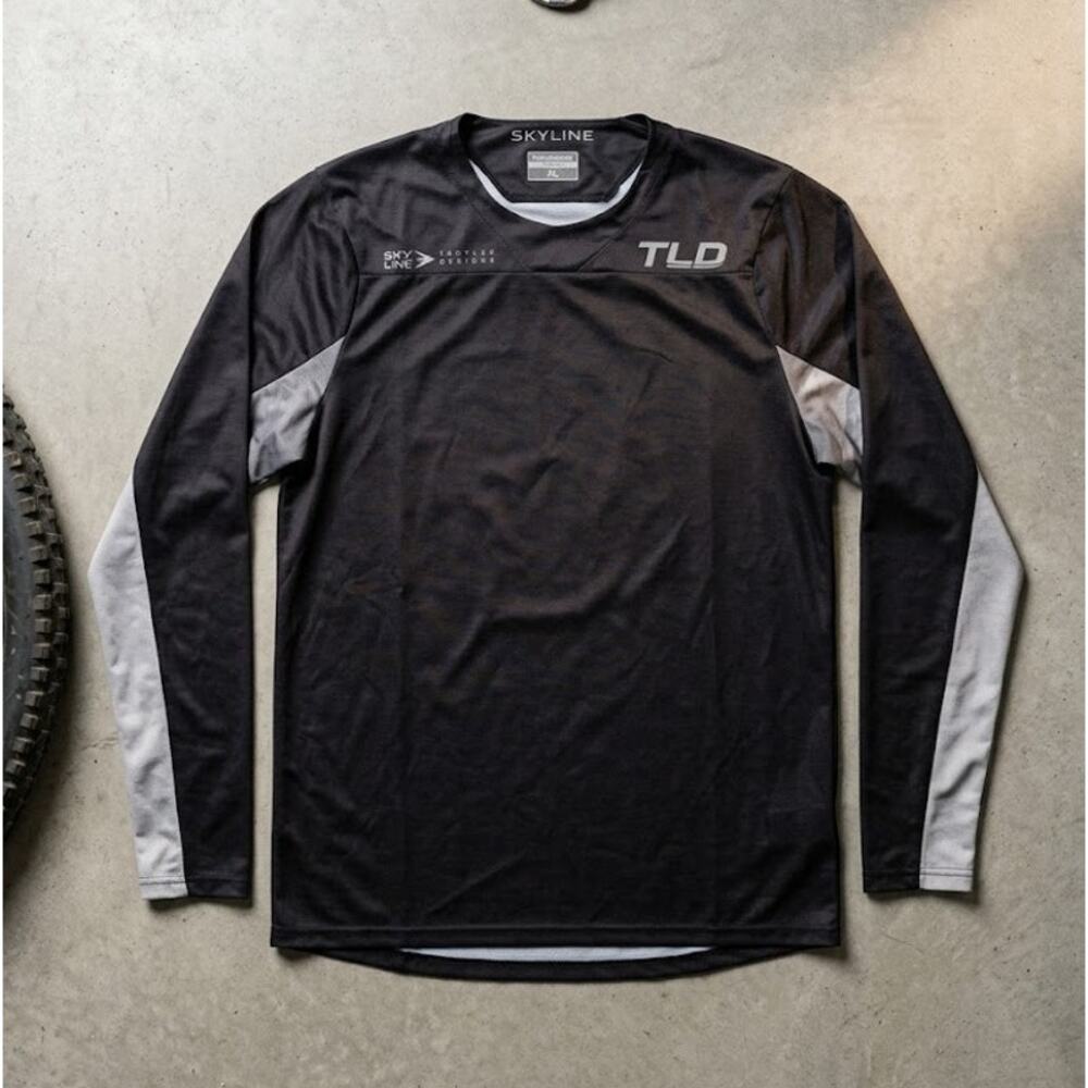 Troy Lee Designs Skyline Long Sleeve MTB Jersey XL Black Grey Mountain Bike